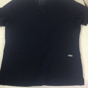 Figs Technical Collection Casma Three-Pocket Scrub Top™ Navy Size Large